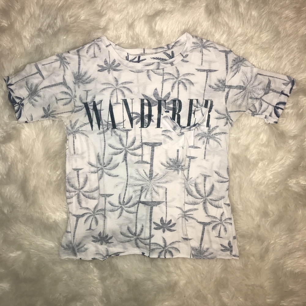 gold rush "wanderer" palm tree t-shirt